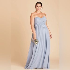 Birdy Grey GRACE CONVERTIBLE DRESS CHIFFON DUSTY BLUE Curve 2x